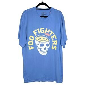 Foo Fighters Skull Cocktail Rock Band Oversized Graphic T-Shirt Small Medium